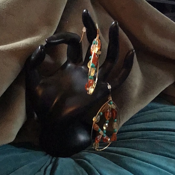 Hand made dangle earrings 14k filled - Picture 3 of 3